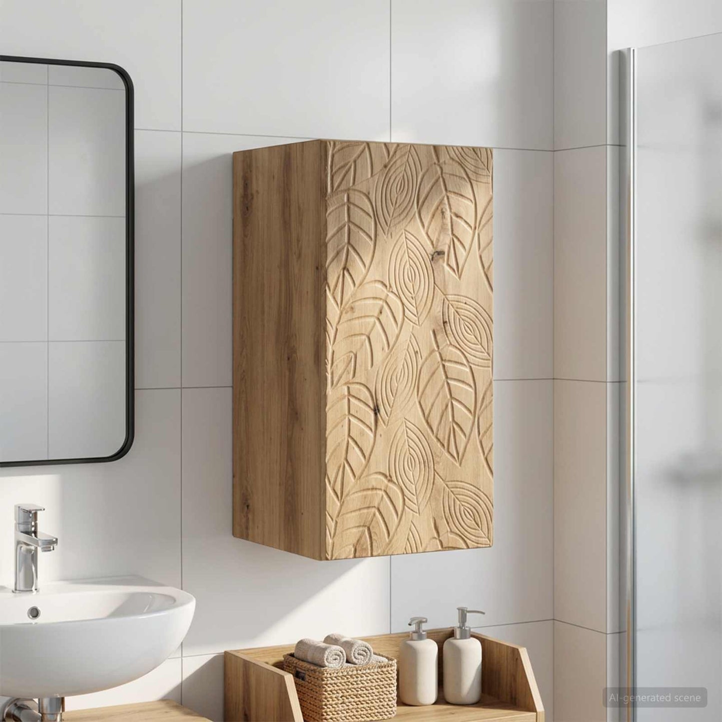vidaXL Bathroom Wall Cabinet DELFT Artisan Oak 30 x 31 x 59 cm