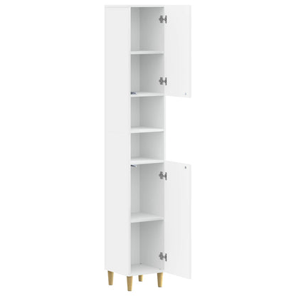 vidaXL Bathroom Cabinet with Open Shelf DELFT White 30 x 31 x 190 cm