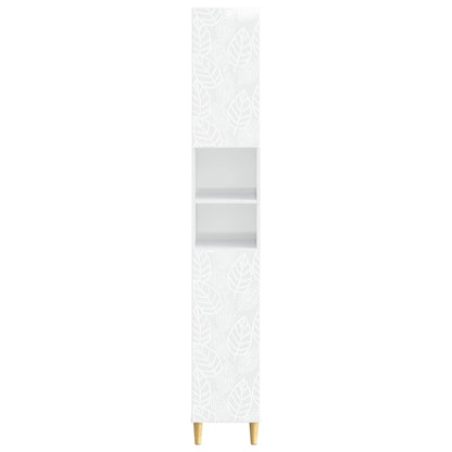 vidaXL Bathroom Cabinet with Open Shelf DELFT High Gloss White