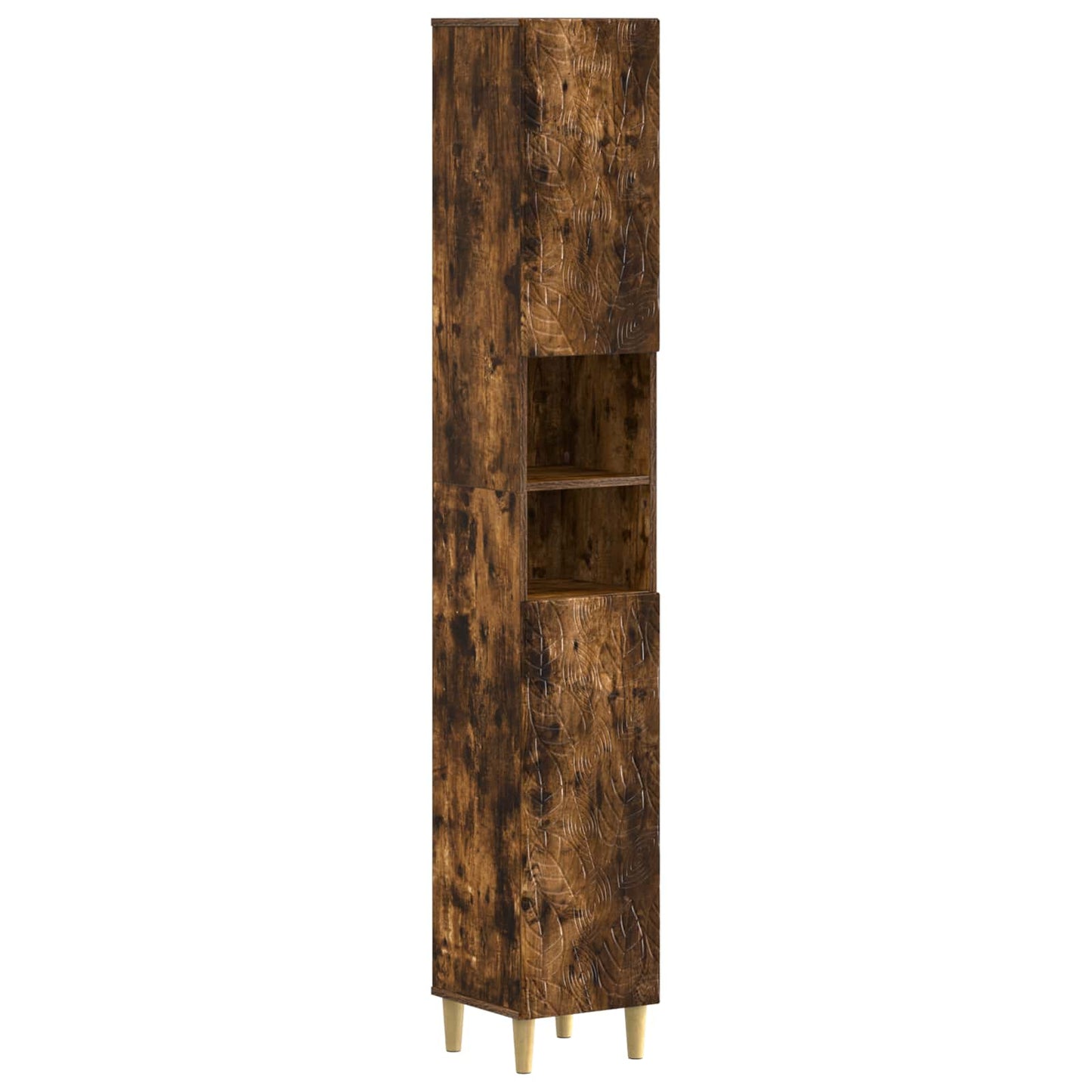 vidaXL Bathroom Cabinet with Open Shelf DELFT Smoked Oak