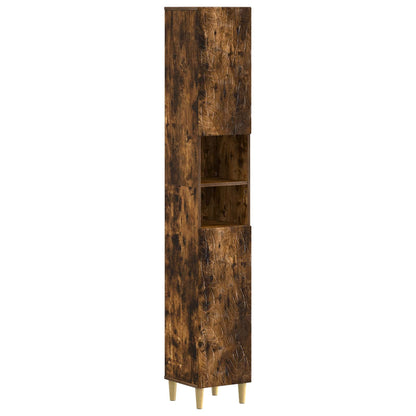 vidaXL Bathroom Cabinet with Open Shelf DELFT Smoked Oak