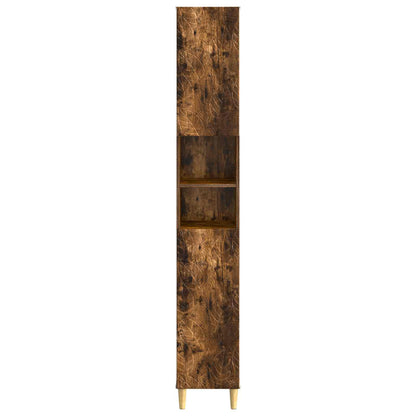 vidaXL Bathroom Cabinet with Open Shelf DELFT Smoked Oak