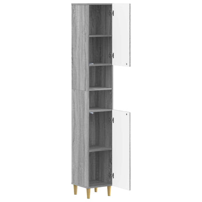 vidaXL Bathroom Cabinet with Open Shelf DELFT Grey Sonoma