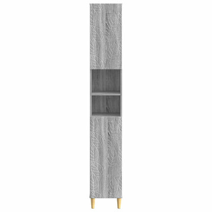 vidaXL Bathroom Cabinet with Open Shelf DELFT Grey Sonoma
