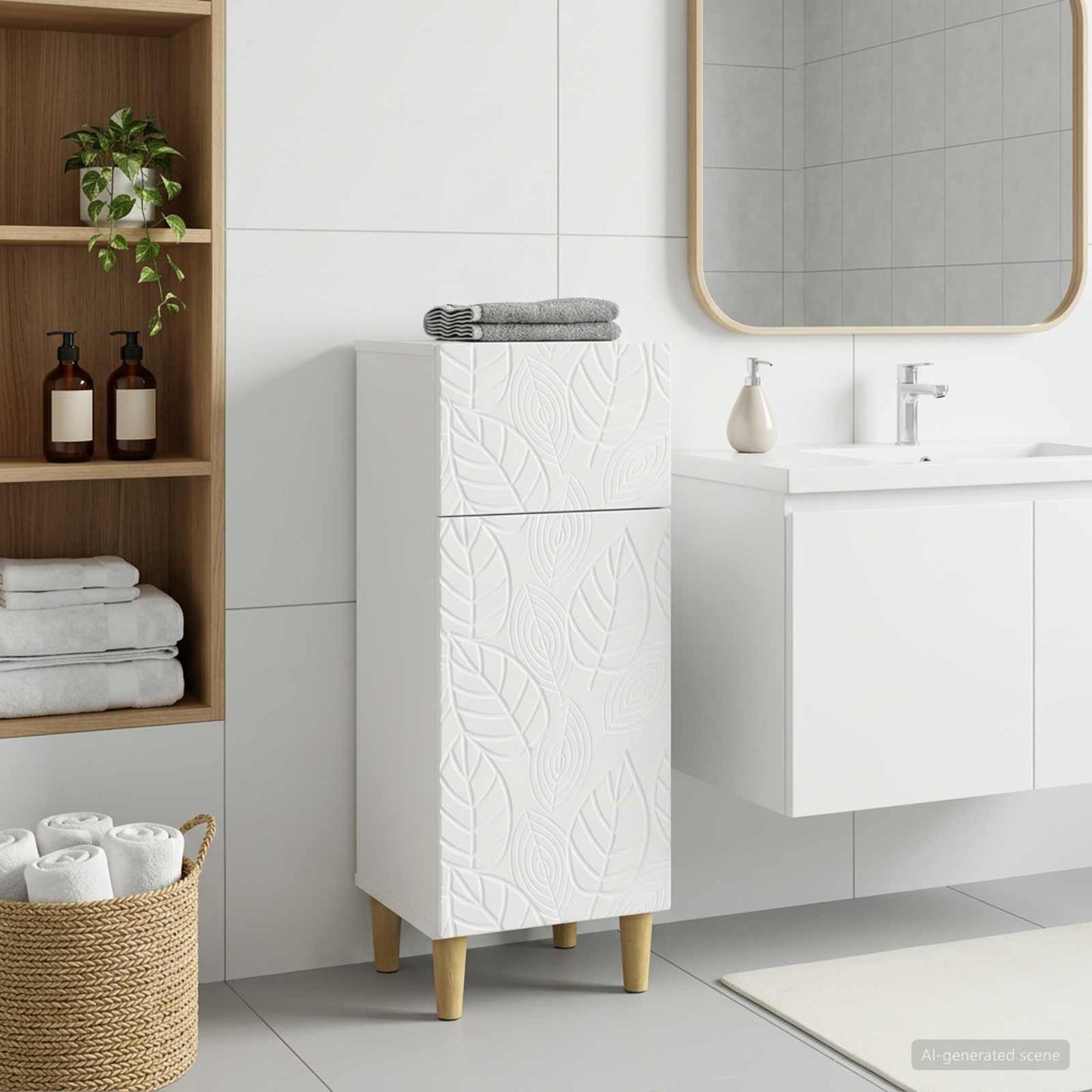 vidaXL Bathroom Storage Cainet DELFT White 30 x 31 x 80 cm