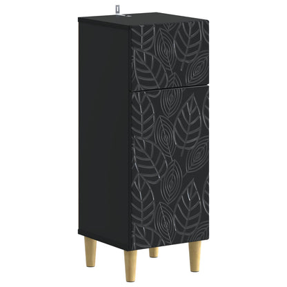 vidaXL Bathroom Storage Cainet DELFT Black 30 x 31 x 80 cm