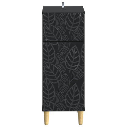 vidaXL Bathroom Storage Cainet DELFT Black 30 x 31 x 80 cm