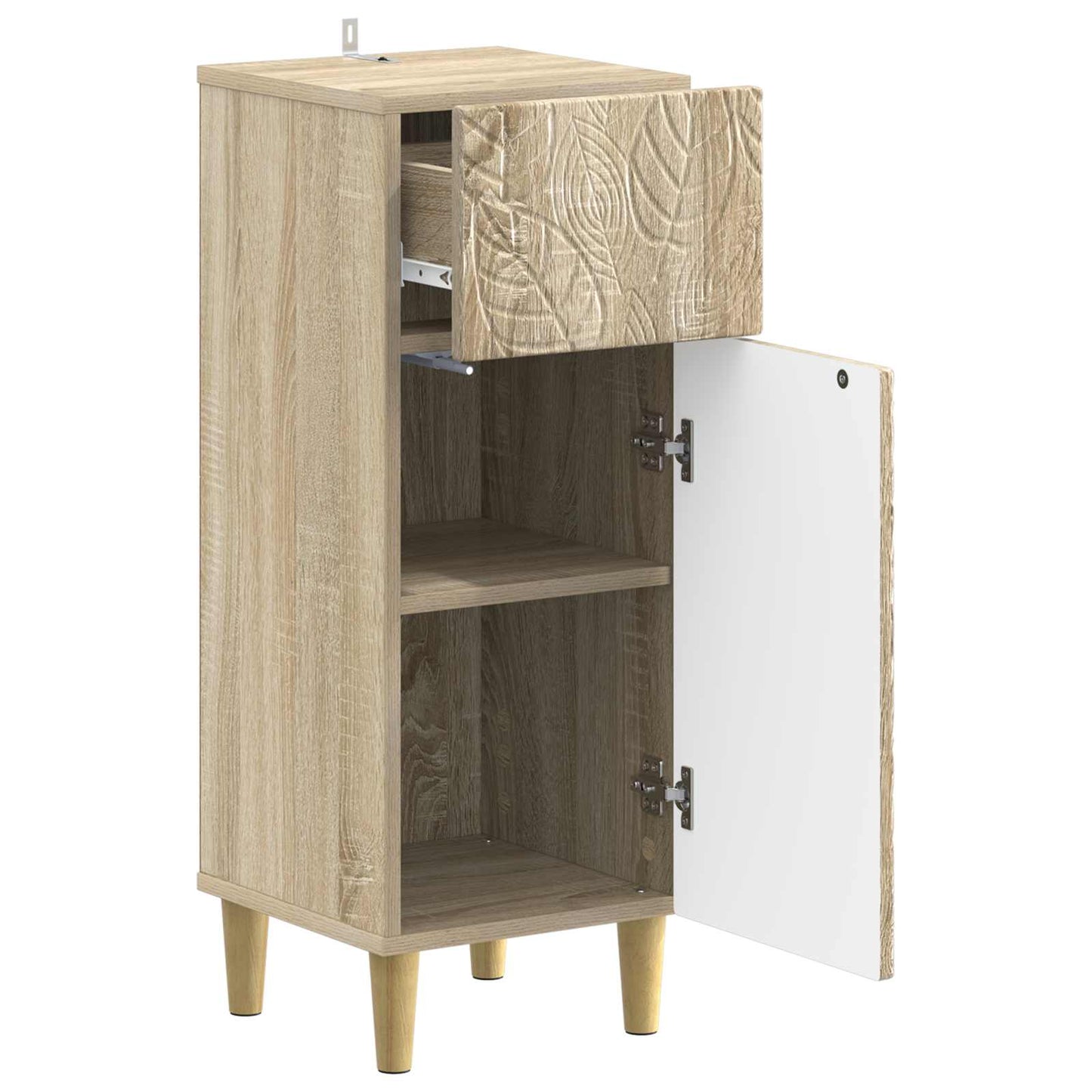 vidaXL Bathroom Storage Cainet DELFT Sonoma Oak 30 x 31 x 80 cm