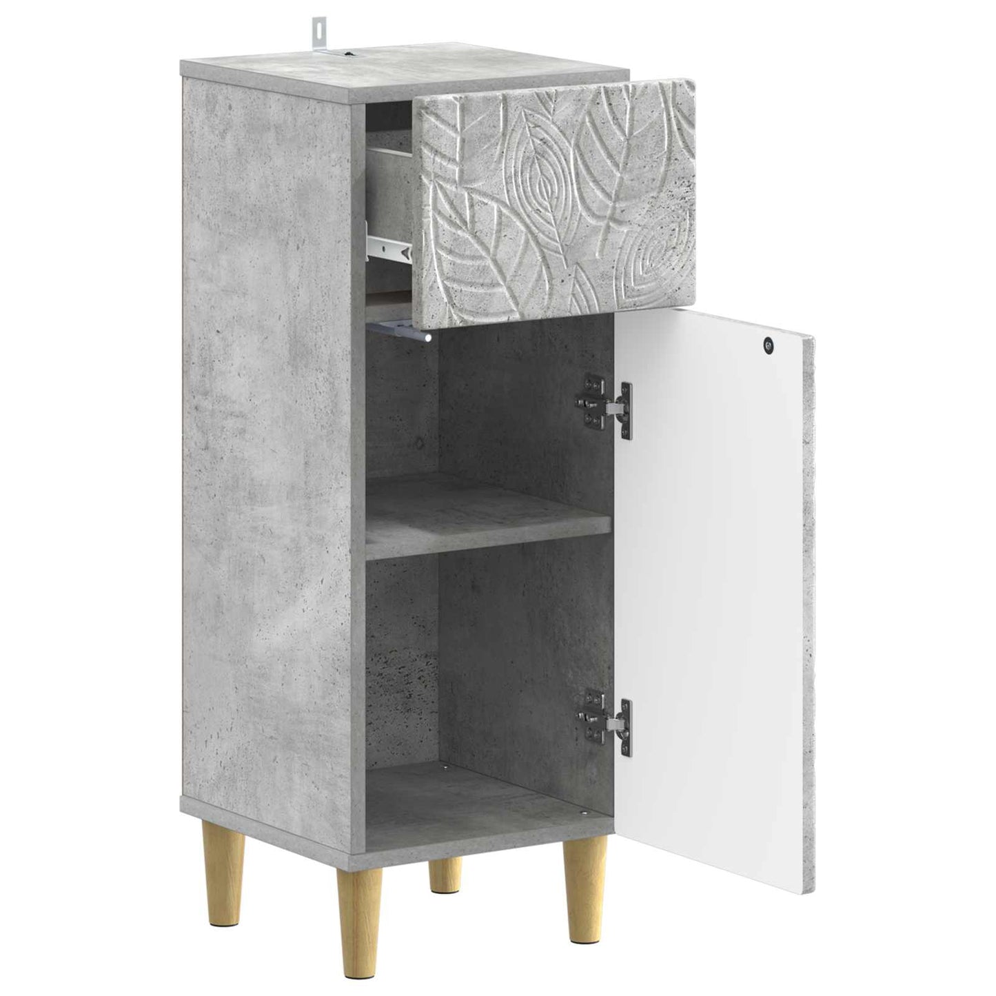 vidaXL Bathroom Storage Cainet DELFT Concrete Grey 30 x 31 x 80 cm