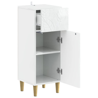 vidaXL Bathroom Storage Cainet DELFT High Gloss White 30 x 31 x 80 cm