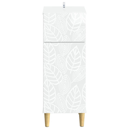 vidaXL Bathroom Storage Cainet DELFT High Gloss White 30 x 31 x 80 cm