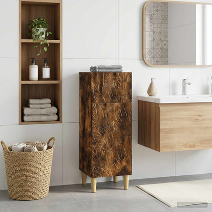 vidaXL Bathroom Storage Cainet DELFT Smoked Oak 30 x 31 x 80 cm