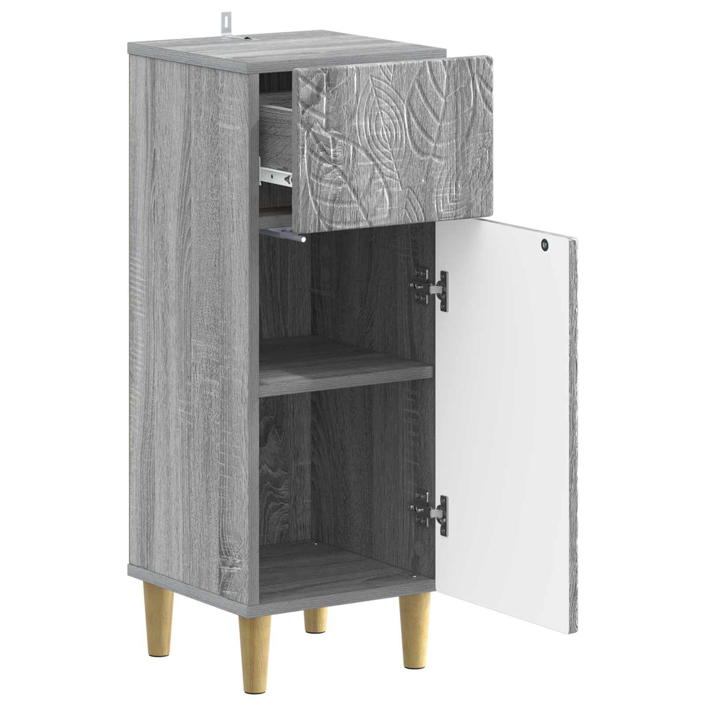 vidaXL Bathroom Storage Cainet DELFT Grey Sonoma 30 x 31 x 80 cm