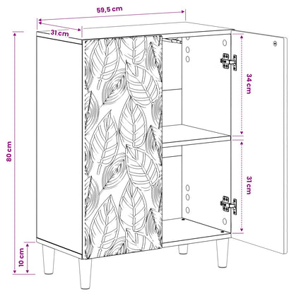 vidaXL Bathroom Storage Cainet DELFT Black 59.5 x 31 x 80 cm