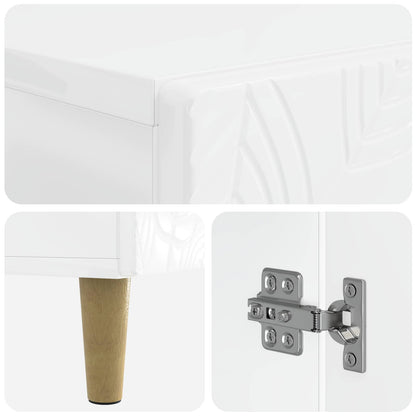 vidaXL Bathroom Storage Cainet DELFT High Gloss White