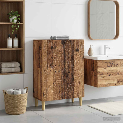 vidaXL Bathroom Storage Cainet DELFT Old Wood 59.5 x 31 x 80 cm
