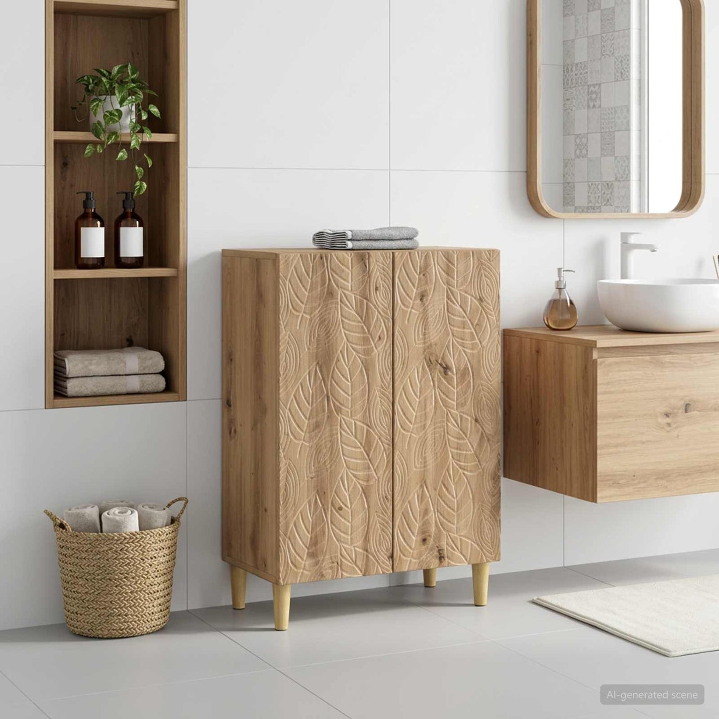 vidaXL Bathroom Storage Cainet DELFT Artisan Oak 59.5 x 31 x 80 cm