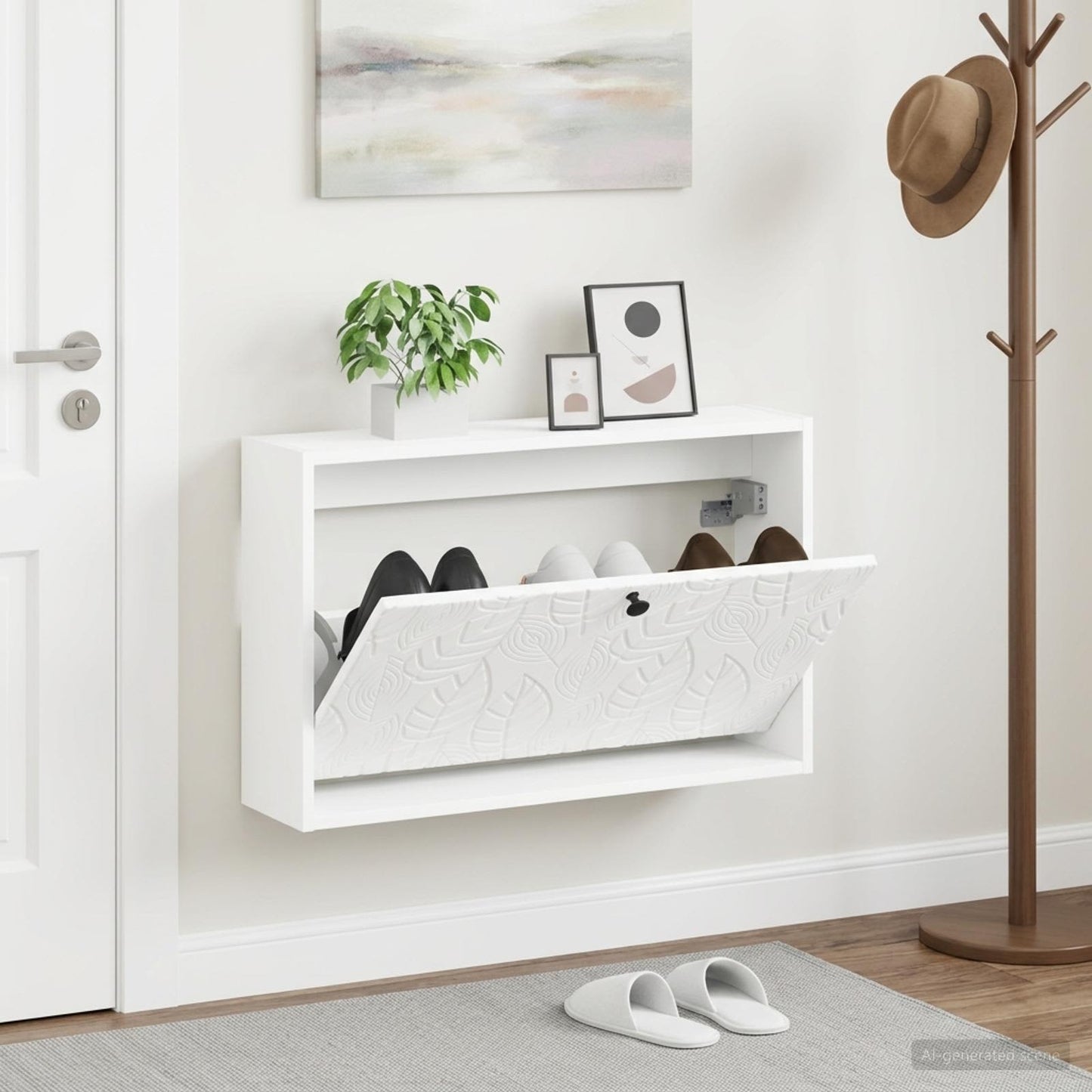 vidaXL Wall-Mounted Shoe Cabinet DELFT 71 x 17 x 43 cm Engineered Wood