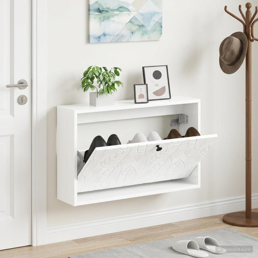 vidaXL Wall-Mounted Shoe Cabinet DELFT 71 x 17 x 43 cm Engineered Wood