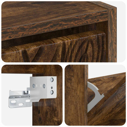 vidaXL Wall-Mounted Shoe Cabinet DELFT 71 x 17 x 43 cm Engineered Wood