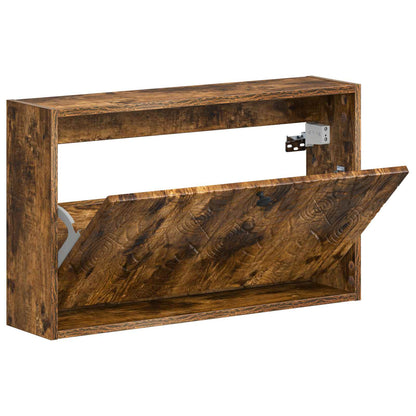 vidaXL Wall-Mounted Shoe Cabinet DELFT 71 x 17 x 43 cm Engineered Wood