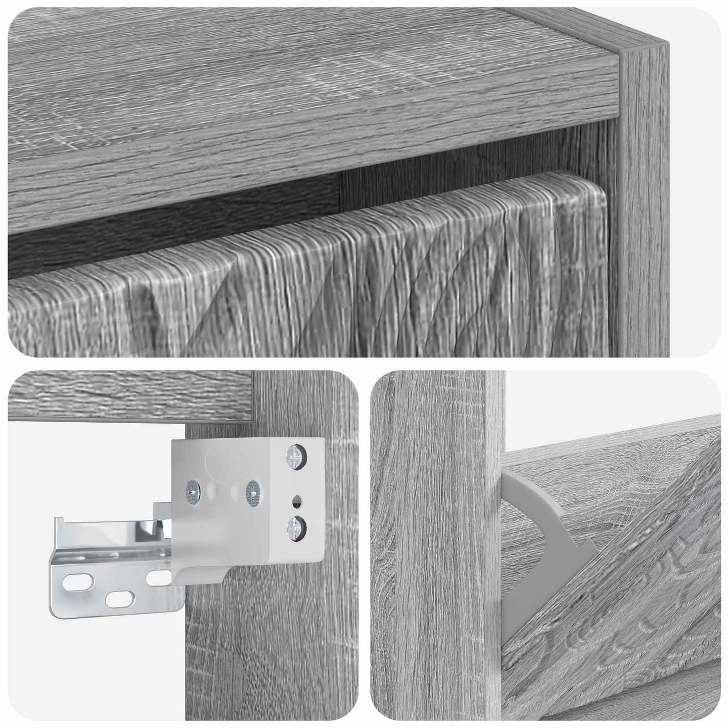 vidaXL Wall-Mounted Shoe Cabinet DELFT 71 x 17 x 43 cm Engineered Wood