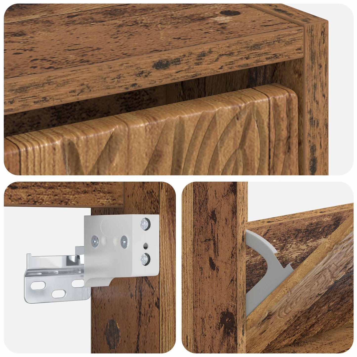 vidaXL Wall-Mounted Shoe Cabinet DELFT 71 x 17 x 43 cm Engineered Wood