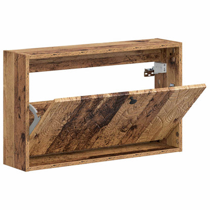 vidaXL Wall-Mounted Shoe Cabinet DELFT 71 x 17 x 43 cm Engineered Wood