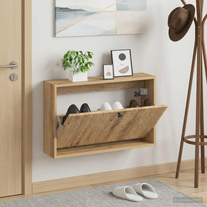 vidaXL Wall-Mounted Shoe Cabinet DELFT 71 x 17 x 43 cm Engineered Wood