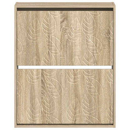 vidaXL Wall-Mounted Shoe Cabinet DELFT 71 x 17 x 86 cm Engineered Wood
