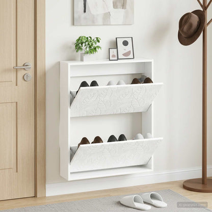 vidaXL Wall-Mounted Shoe Cabinet DELFT 71 x 17 x 86 cm Engineered Wood