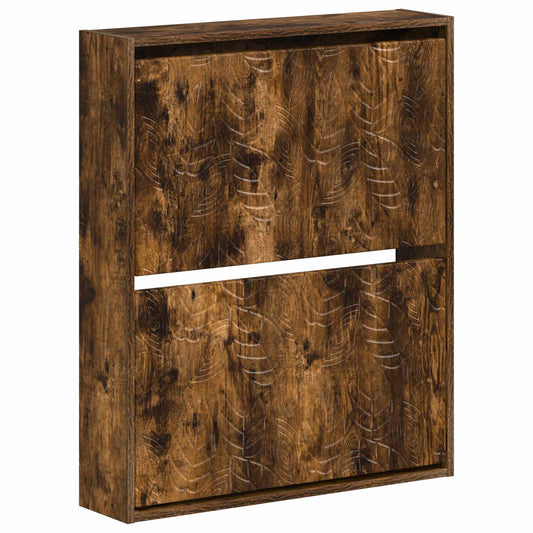 vidaXL Wall-Mounted Shoe Cabinet DELFT 71 x 17 x 86 cm Engineered Wood