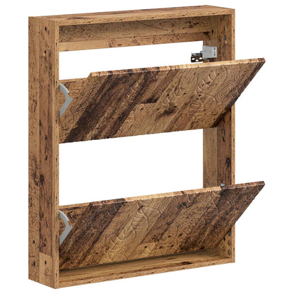 vidaXL Wall-Mounted Shoe Cabinet DELFT 71 x 17 x 86 cm Engineered Wood