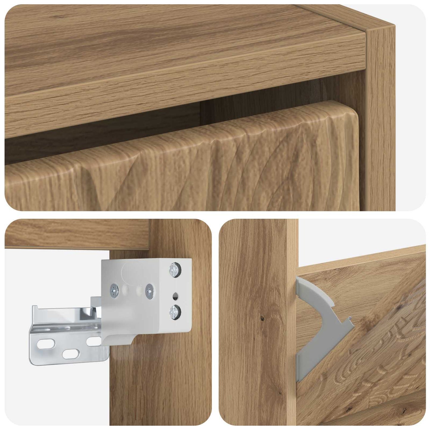vidaXL Wall-Mounted Shoe Cabinet DELFT 71 x 17 x 86 cm Engineered Wood