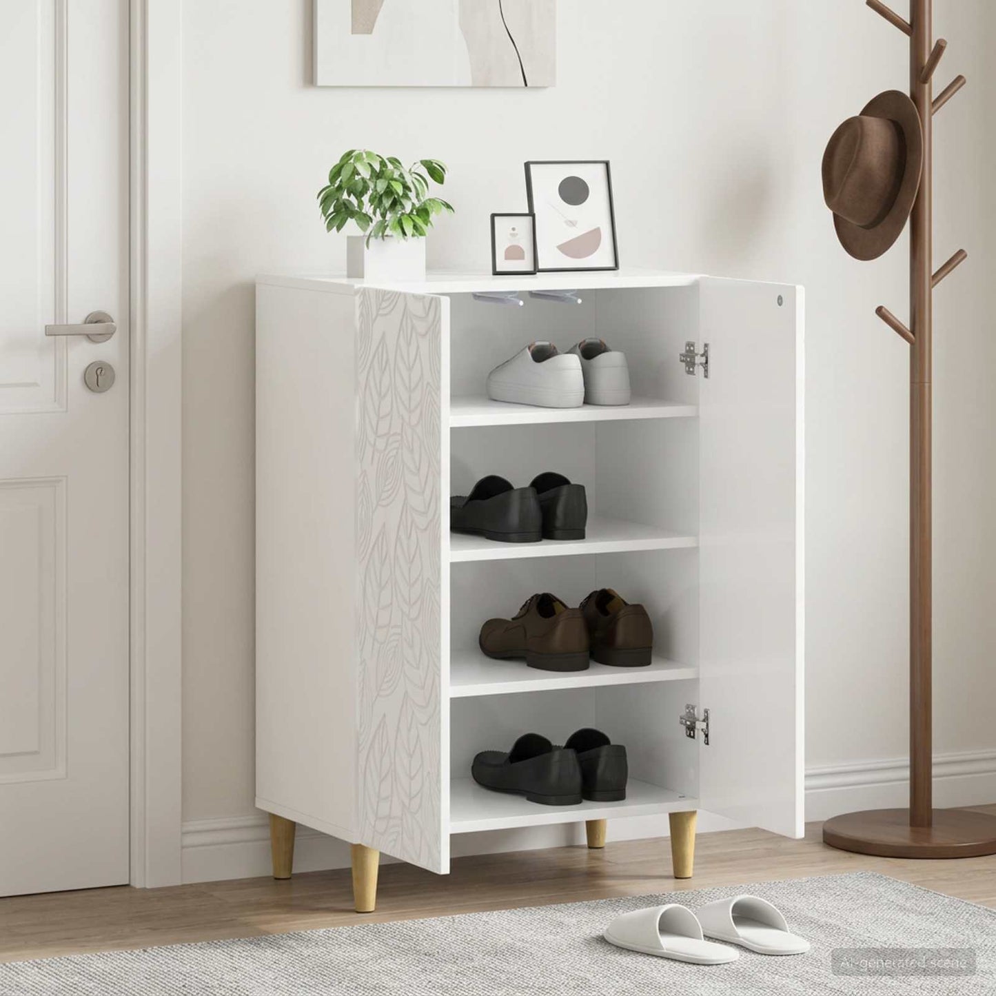 vidaXL Shoe Cabinet DELFT 59.5 x 39.5 x 90 cm Engineered Wood