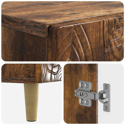 vidaXL Shoe Cabinet DELFT 59.5 x 39.5 x 90 cm Engineered Wood