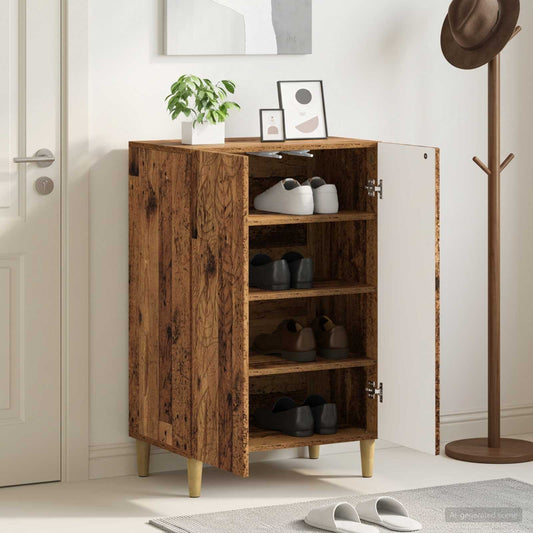 vidaXL Shoe Cabinet DELFT 59.5 x 39.5 x 90 cm Engineered Wood Old Wood