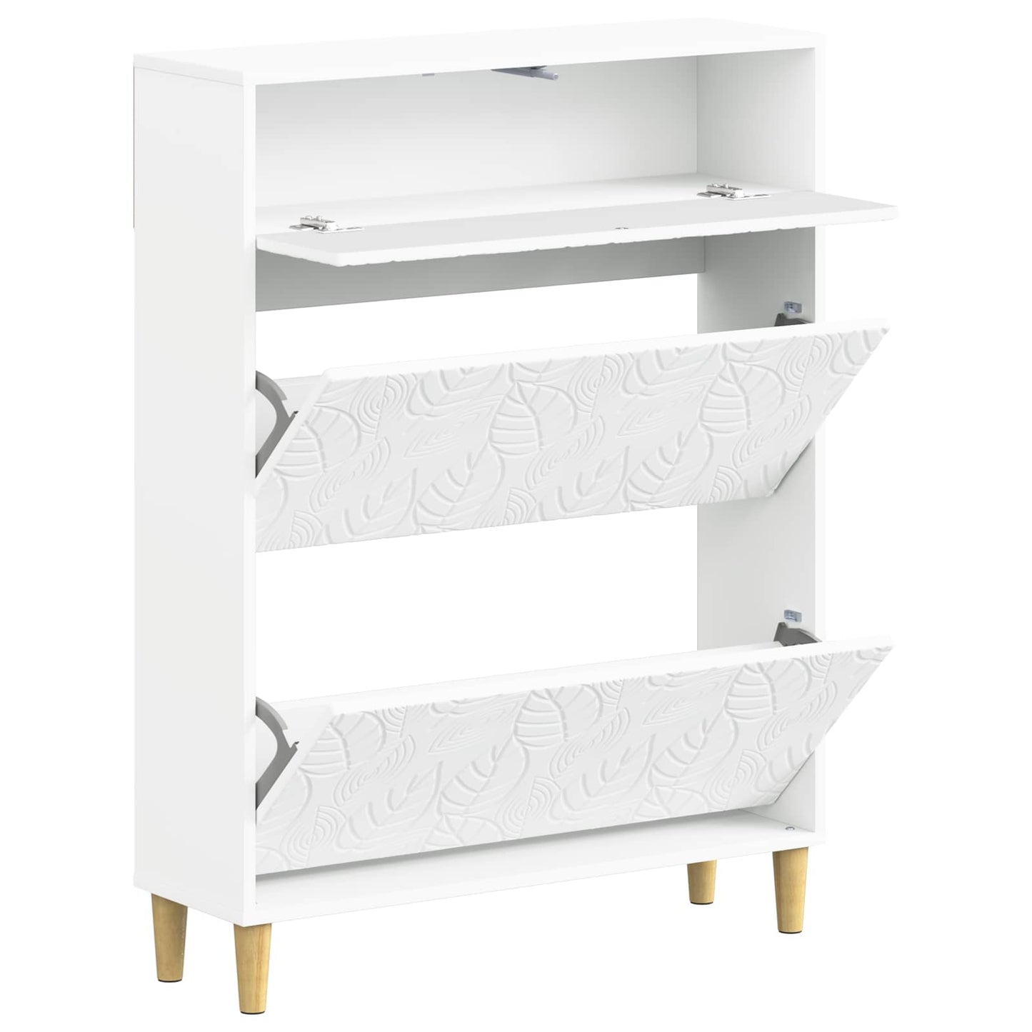 vidaXL Shoe Cabinet DELFT 78 x 24 x 103 cm Engineered Wood White