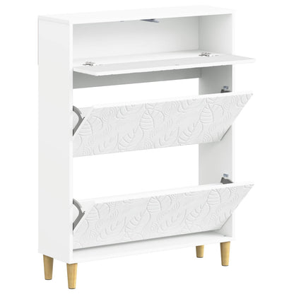vidaXL Shoe Cabinet DELFT 78 x 24 x 103 cm Engineered Wood White