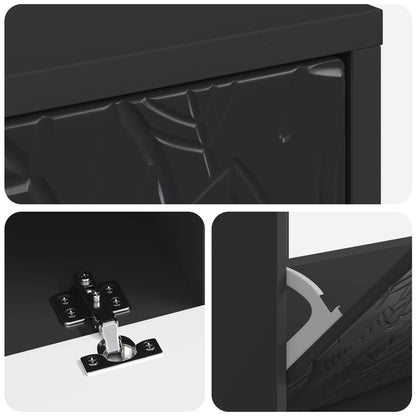 vidaXL Shoe Cabinet DELFT 78 x 24 x 103 cm Engineered Wood Black