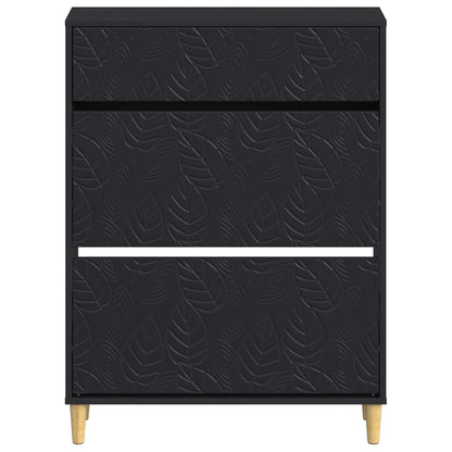 vidaXL Shoe Cabinet DELFT 78 x 24 x 103 cm Engineered Wood Black