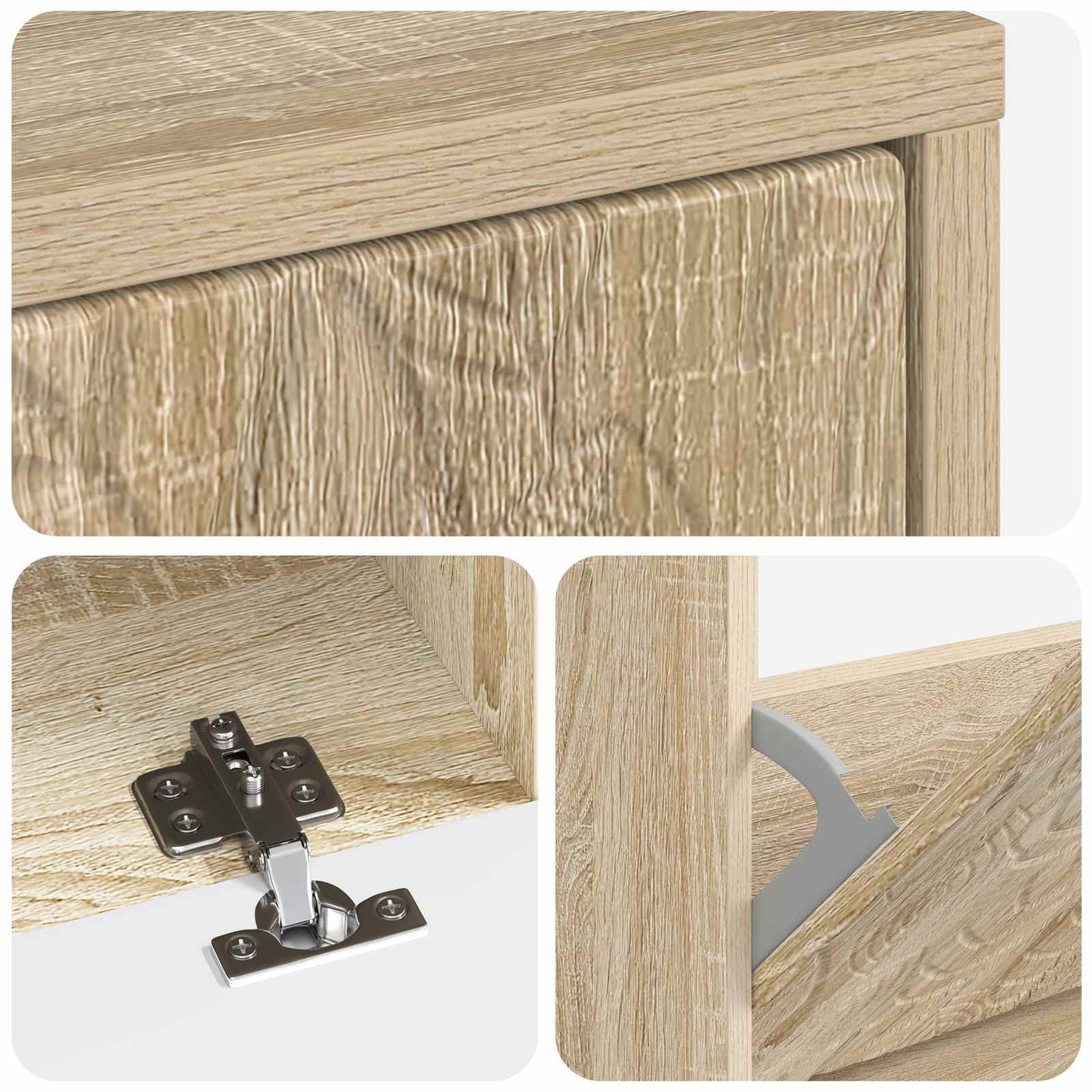 vidaXL Shoe Cabinet DELFT 78 x 24 x 103 cm Engineered Wood Sonoma Oak