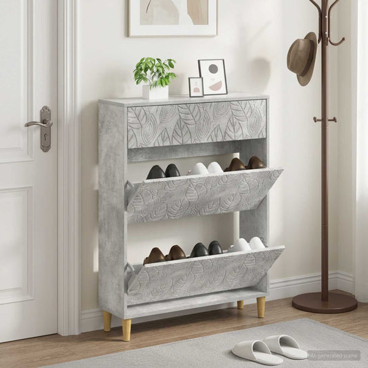 vidaXL Shoe Cabinet DELFT 78 x 24 x 103 cm Engineered Wood