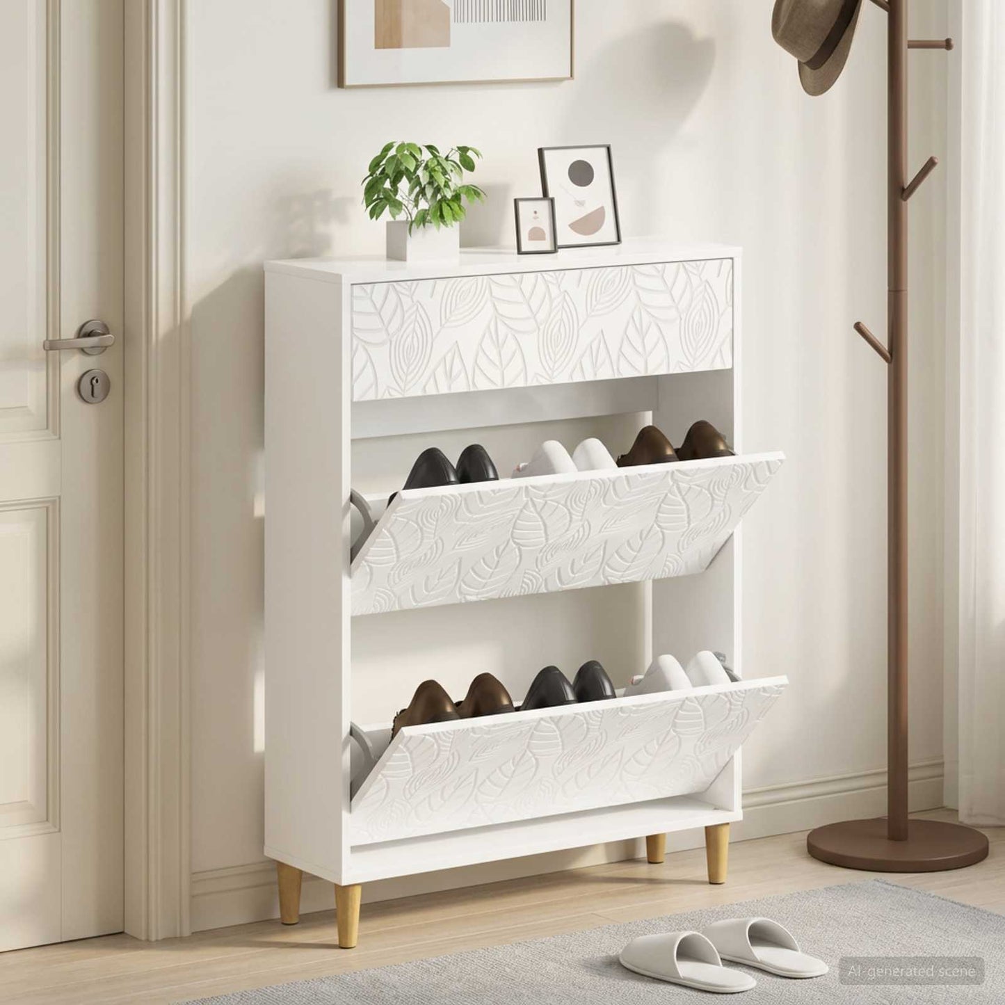 vidaXL Shoe Cabinet DELFT 78 x 24 x 103 cm Engineered Wood