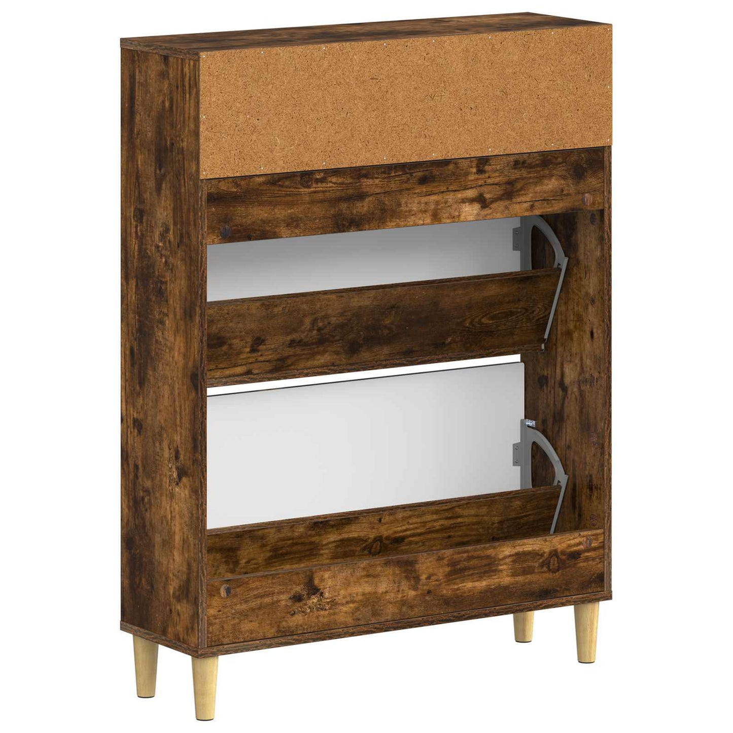 vidaXL Shoe Cabinet DELFT 78 x 24 x 103 cm Engineered Wood Smoked Oak