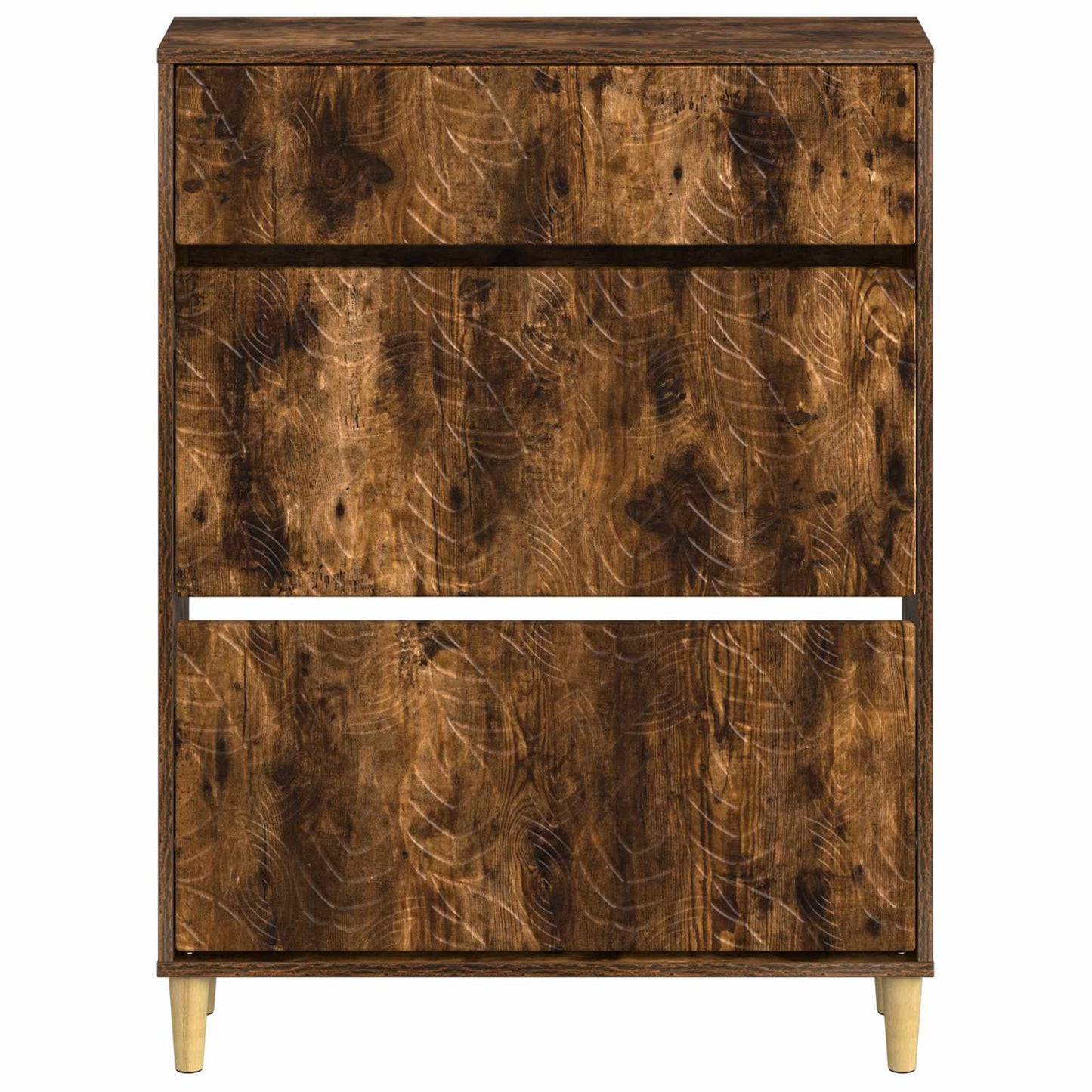 vidaXL Shoe Cabinet DELFT 78 x 24 x 103 cm Engineered Wood Smoked Oak