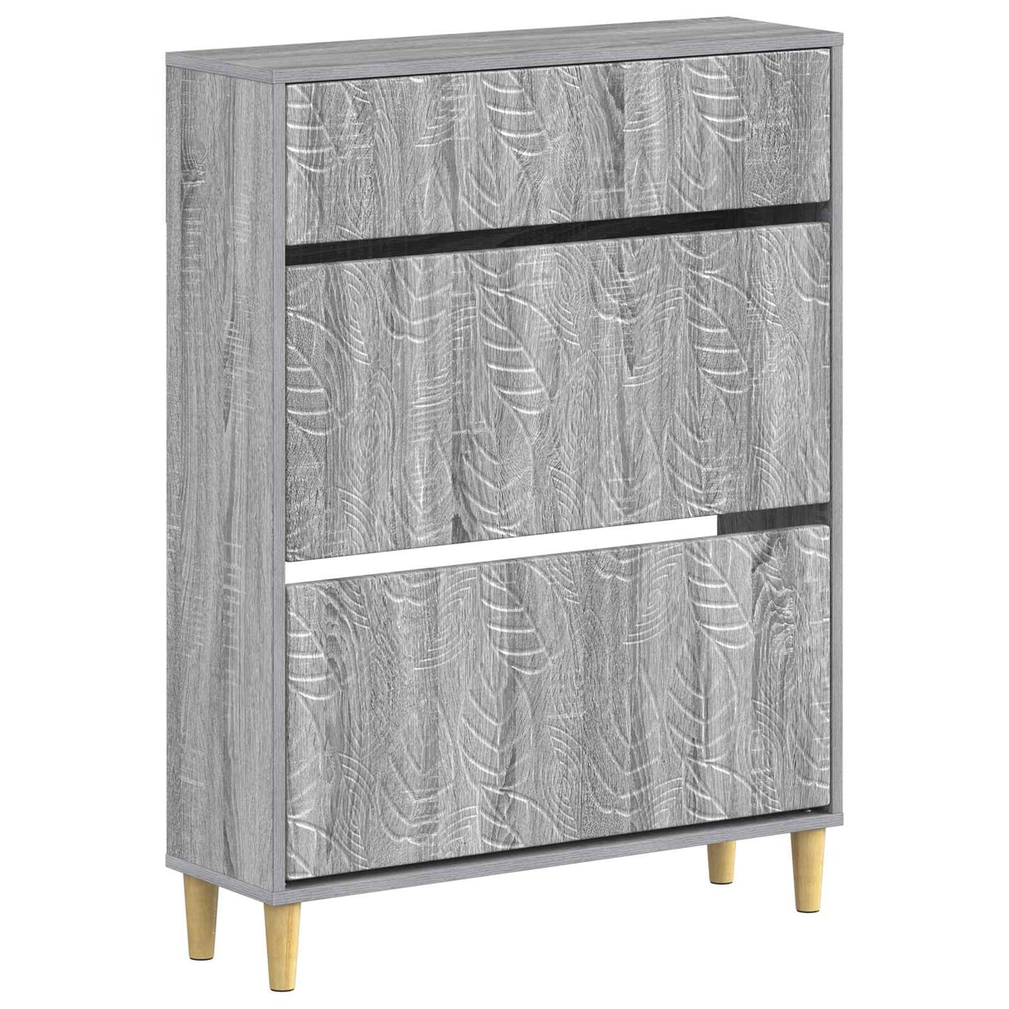 vidaXL Shoe Cabinet DELFT 78 x 24 x 103 cm Engineered Wood Grey Sonoma