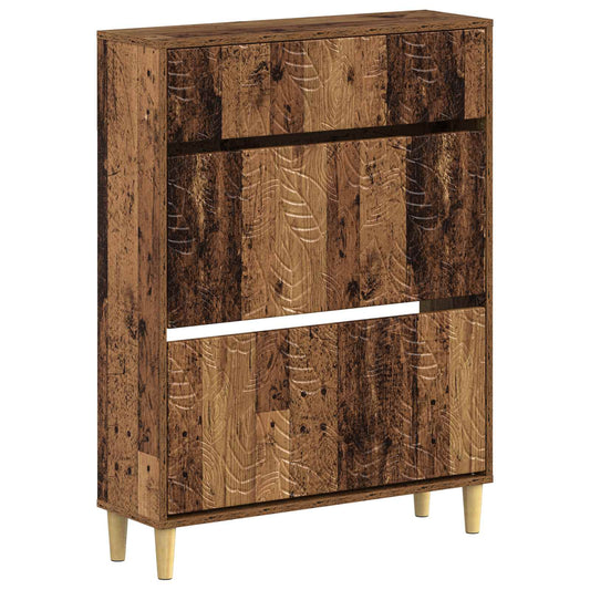 vidaXL Shoe Cabinet DELFT 78 x 24 x 103 cm Engineered Wood Old Wood