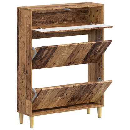 vidaXL Shoe Cabinet DELFT 78 x 24 x 103 cm Engineered Wood Old Wood