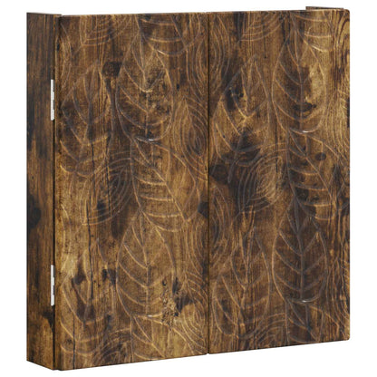 vidaXL Dartboard Cabinet DELFT Smoked Oak 52.5 x 10.5 x 53.5 cm